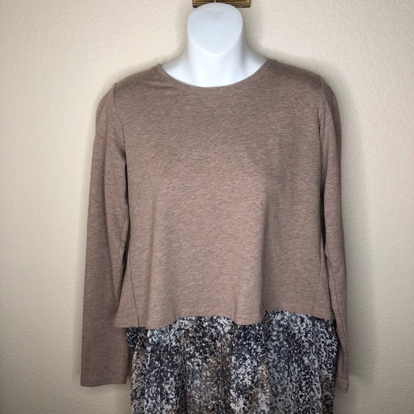 Logo lounge French terry pleated top cocoa tunic - Picture 4 of 6